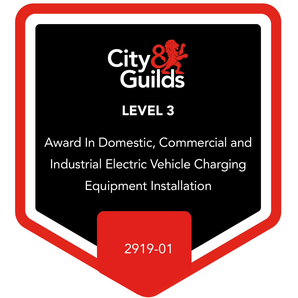 City & Guilds Level 3 EV charging qualification badge