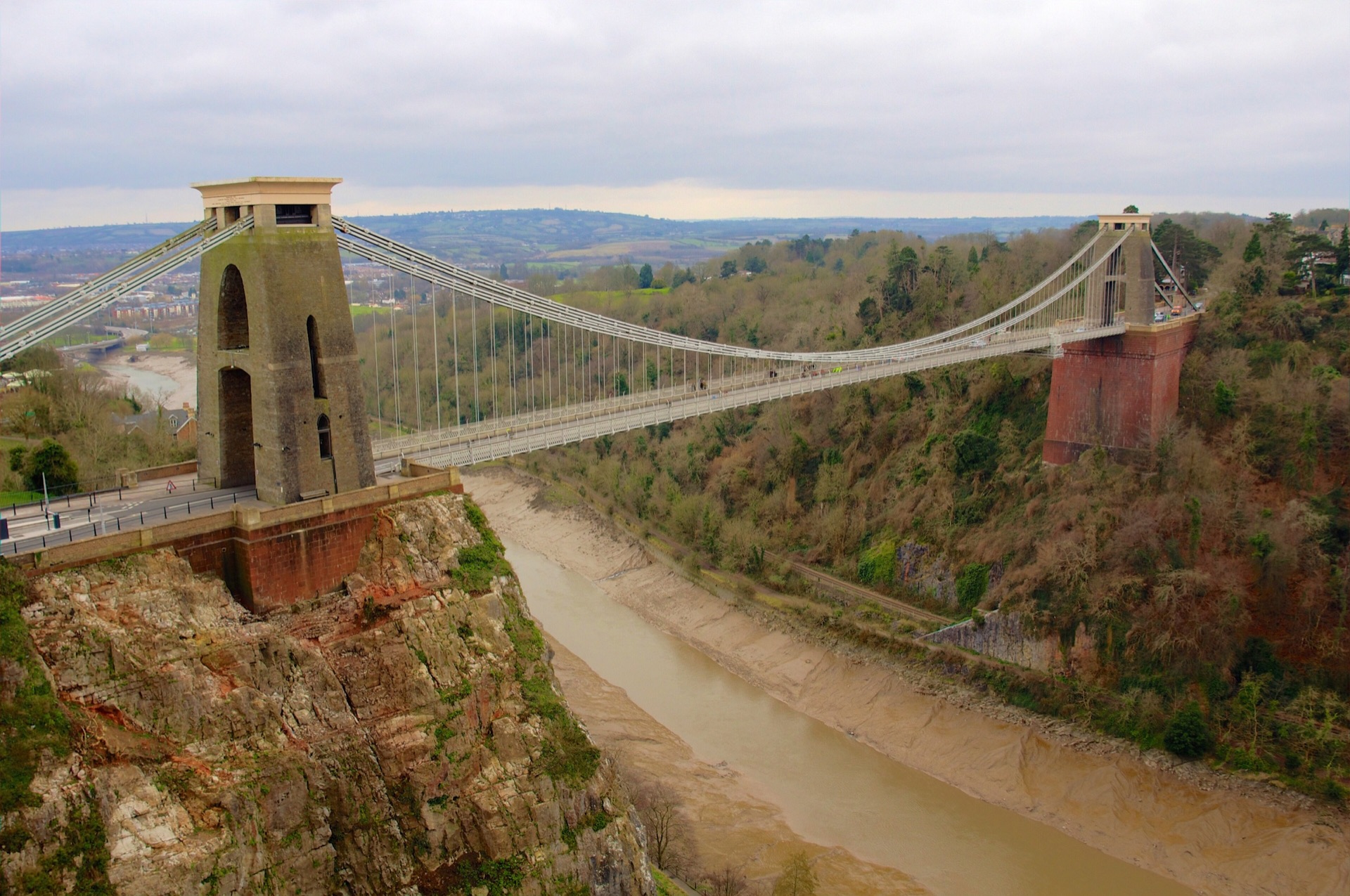 Clifton Suspension Bridge spanning the Avon Gorge in Bristol