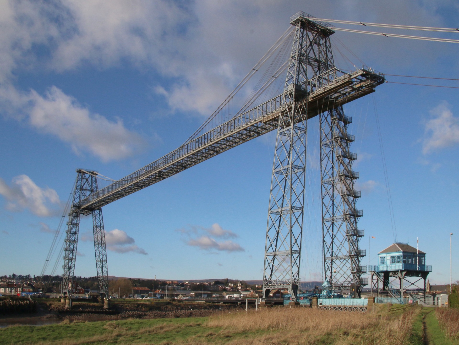 Newport Transporter Bridge spanning the River Usk