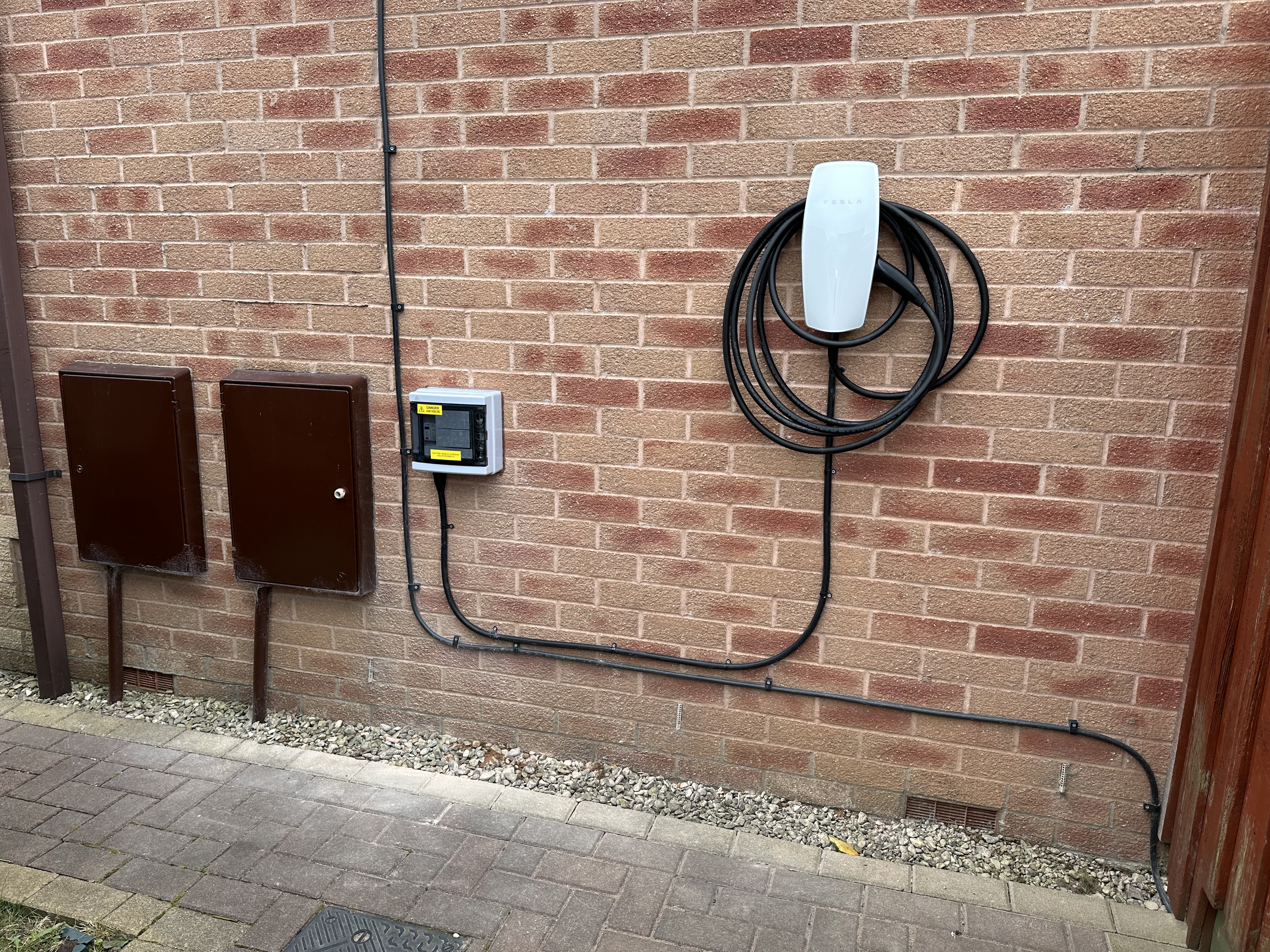 Tesla home charger installed by AGF Services