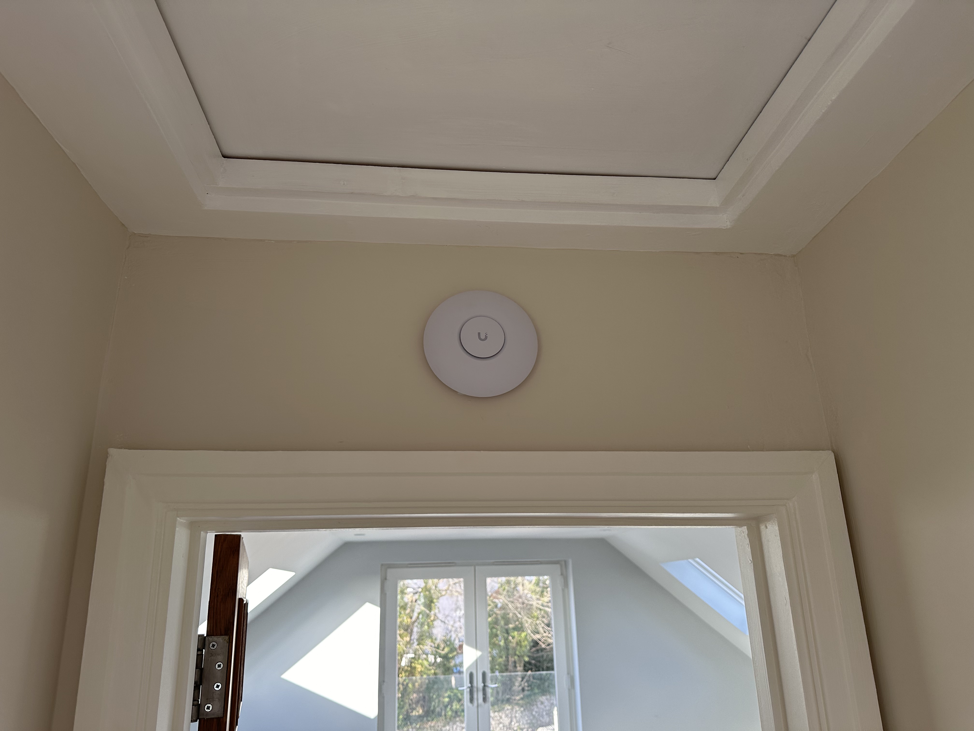 UniFi wireless access point installed by AGF Services