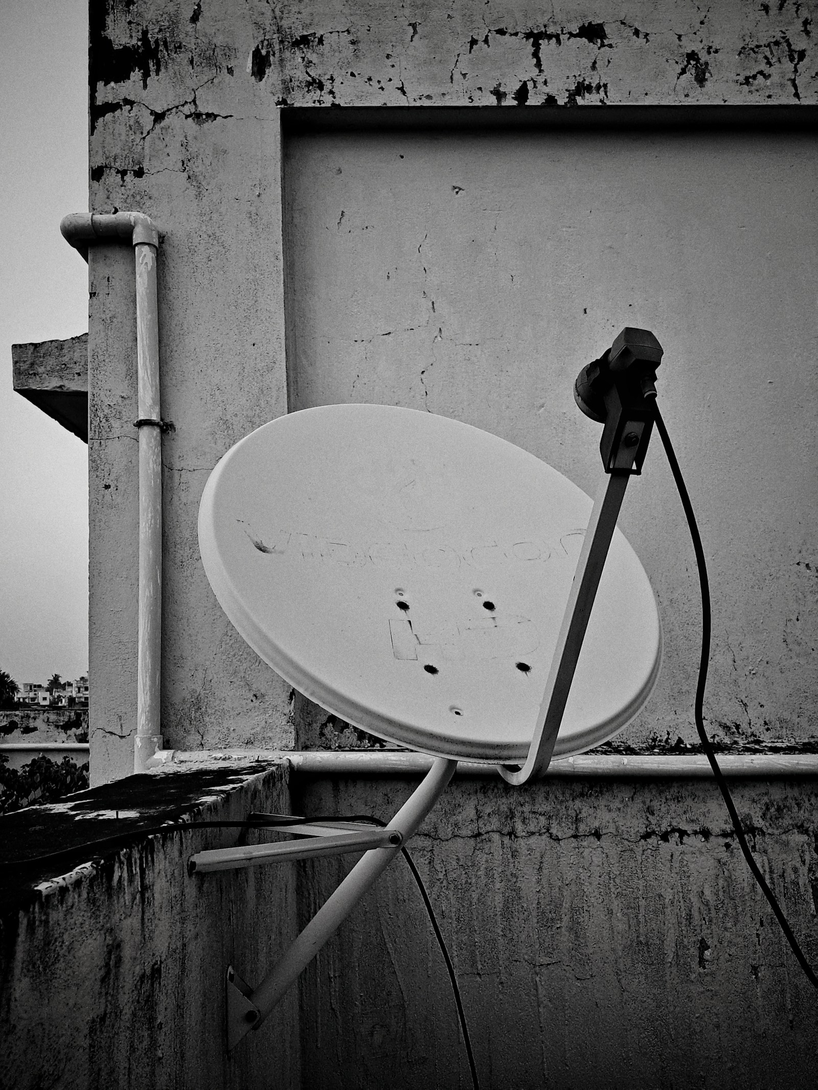Professionally aligned residential satellite dish